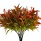 NAHUAA Fake Flower Plants 4PCS Artificial Greenery Stems Morning Glory Shrubs Bushes Faux Outdoor Plants for Front Porch Window Box Table Centerpieces Home Summer Farmhouse Spray in Red